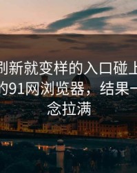 那个一刷新就变样的入口碰上91大事件相关的91网浏览器，结果一下把悬念拉满