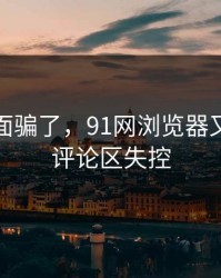 别被表面骗了，91网浏览器又一次让评论区失控