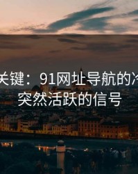 冷门但关键：91网址导航的冷门栏目突然活跃的信号
