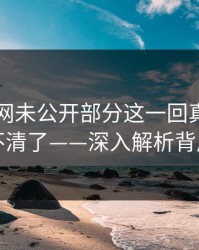 51爆料网未公开部分这一回真的这下真解释不清了——深入解析背后的真相