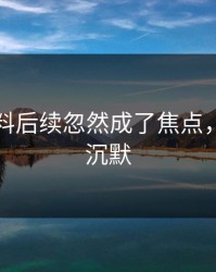 明星黑料后续忽然成了焦点，看得人沉默