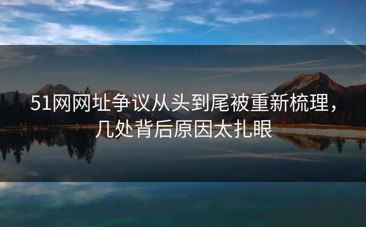 51网网址争议从头到尾被重新梳理，几处背后原因太扎眼