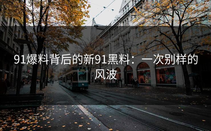 91爆料背后的新91黑料：一次别样的风波