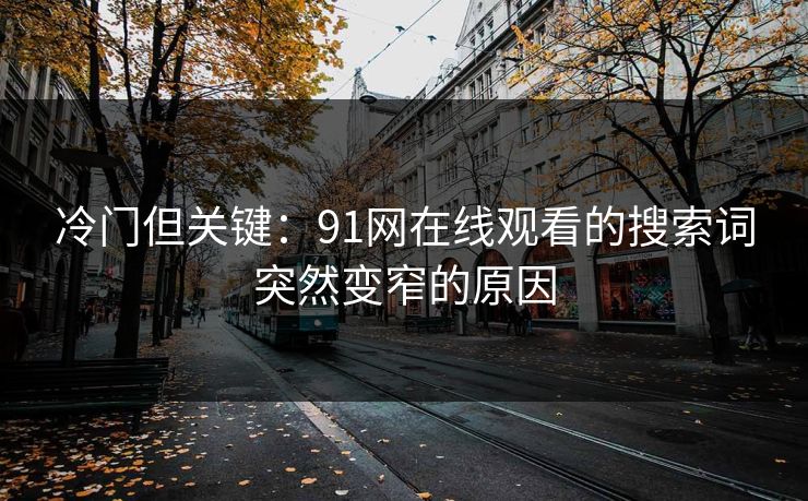 冷门但关键：91网在线观看的搜索词突然变窄的原因